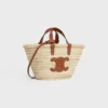 Bolso Celine Classic Panier para Teen en hojas de palma y piel de becerro