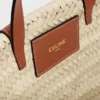 Bolso Celine Classic Panier para Teen en hojas de palma y piel de becerro