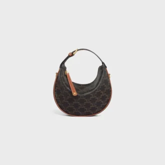 Bolso Celine Lulu para adolescente en Triomphe Canvas y piel de becerro