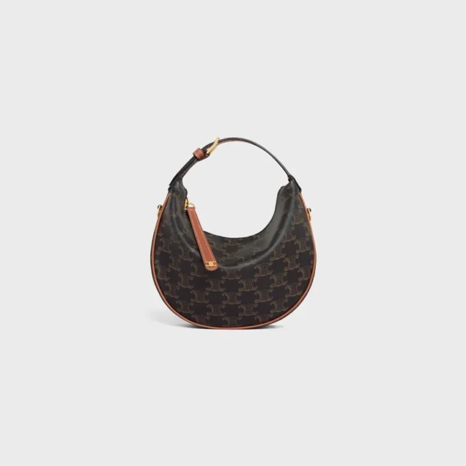 Bolso Celine Lulu para adolescente en Triomphe Canvas y piel de becerro Bolso Celine Lulu para adolescente en Triomphe Canvas y piel de becerro