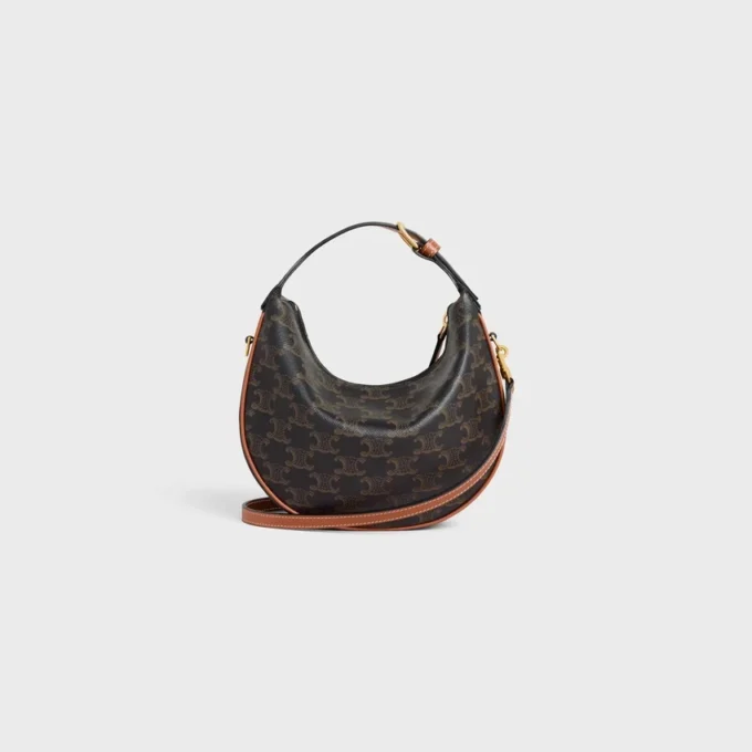 Bolso Celine Lulu para adolescente en Triomphe Canvas y piel de becerro Bolso Celine Lulu para adolescente en Triomphe Canvas y piel de becerro