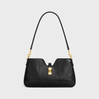 Bolso de hombro Camille 16 Soft en pitón con purpurina