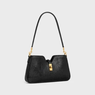 Bolso de hombro Camille 16 Soft en pitón con purpurina