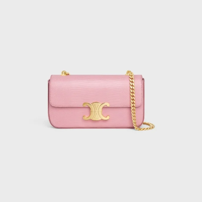 Bolso de hombro con cadena Claude en lagarto Bolso de hombro con cadena Claude en lagarto