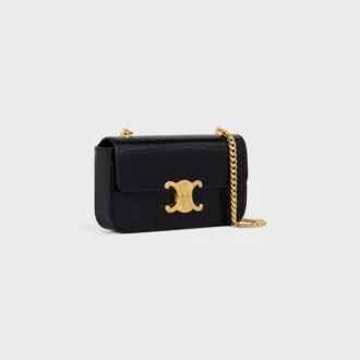 Bolso de hombro con cadena Claude en lagarto