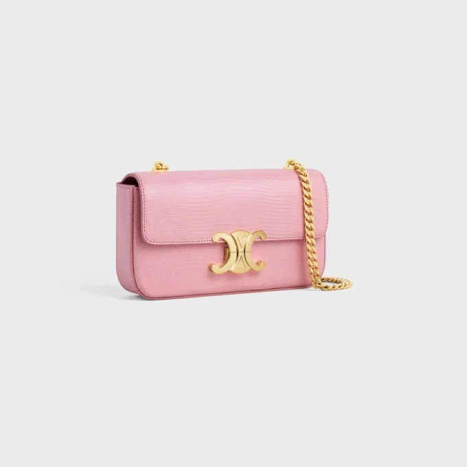 Bolso de hombro con cadena Claude en lagarto Bolso de hombro con cadena Claude en lagarto