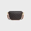 Bolso de hombro Folco en Triomphe Canvas y piel de becerro