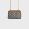 Bolso de mano con cadena en jacquard Triomphe integral Bolso de mano con cadena en jacquard Triomphe integral