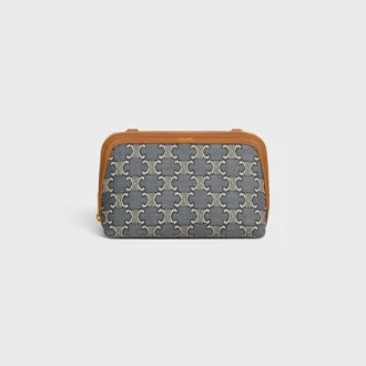 Bolso de mano con cadena en jacquard Triomphe integral