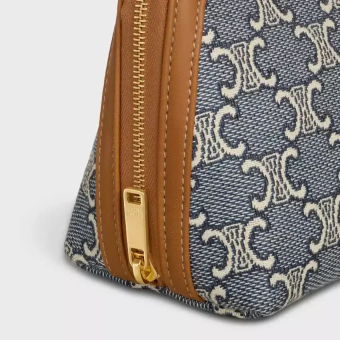 Bolso de mano con cadena en jacquard Triomphe integral Bolso de mano con cadena en jacquard Triomphe integral
