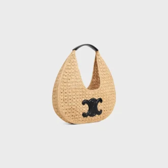 Bolso hobo Classic Panier de CELINE en rafia y piel de becerro