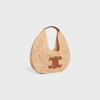 Bolso hobo Classic Panier de CELINE en rafia y piel de becerro