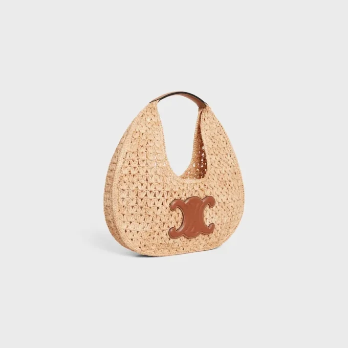 Bolso hobo Classic Panier de CELINE en rafia y piel de becerro Bolso hobo Classic Panier de CELINE en rafia y piel de becerro