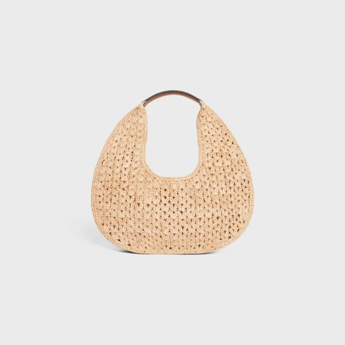 Bolso hobo Classic Panier de CELINE en rafia y piel de becerro Bolso hobo Classic Panier de CELINE en rafia y piel de becerro
