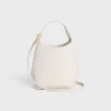Bolso Hobo pequeño en piel de becerro lisa y flexible Bolso Hobo pequeño en piel de becerro lisa y flexible