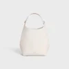 Bolso Hobo pequeño en piel de becerro lisa y flexible Bolso Hobo pequeño en piel de becerro lisa y flexible