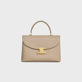 Bolso Nino mediano en piel de becerro granulada y flexible