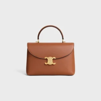 Bolso Nino mediano en piel de becerro granulada y flexible