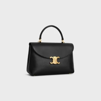 Bolso Nino mediano en piel de becerro granulada y flexible