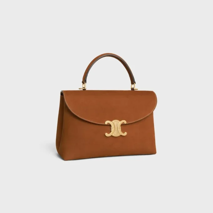 Bolso Nino mediano en piel de becerro nobuk Bolso Nino mediano en piel de becerro nobuk
