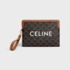 Bolso pequeño con correa Cuir Triomphe en Triomphe Canvas con estampado CELINE Bolso pequeño con correa Cuir Triomphe en Triomphe Canvas con estampado CELINE