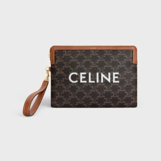 Bolso pequeño con correa Cuir Triomphe en Triomphe Canvas con estampado CELINE