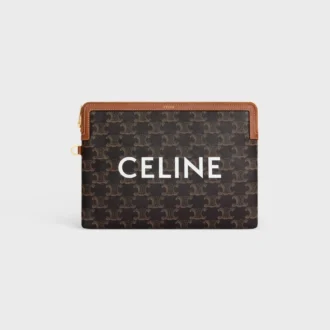 Bolso pequeño con correa Cuir Triomphe en Triomphe Canvas con estampado CELINE