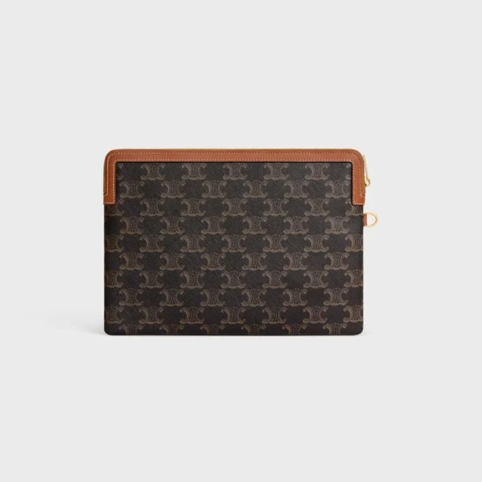 Bolso pequeño con correa Cuir Triomphe en Triomphe Canvas con estampado CELINE Bolso pequeño con correa Cuir Triomphe en Triomphe Canvas con estampado CELINE