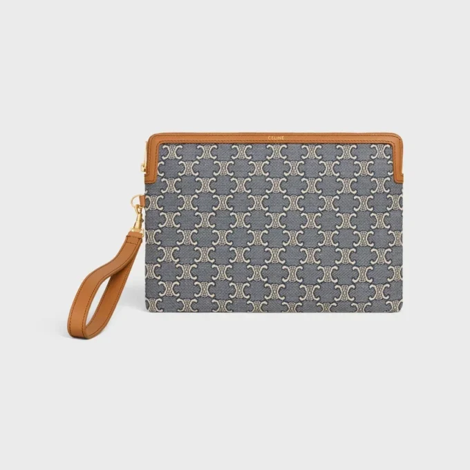 Bolso pequeño con correa de Cuir Triomphe en jacquard Triomphe integral Bolso pequeño con correa de Cuir Triomphe en jacquard Triomphe integral