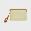 Bolso pequeño con correa de Cuir Triomphe en toile Triomphe y piel de becerro Bolso pequeño con correa de Cuir Triomphe en toile Triomphe y piel de becerro