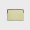 Bolso pequeño con correa de Cuir Triomphe en toile Triomphe y piel de becerro Bolso pequeño con correa de Cuir Triomphe en toile Triomphe y piel de becerro