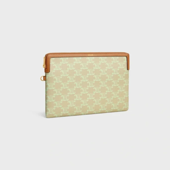Bolso pequeño con correa de Cuir Triomphe en toile Triomphe y piel de becerro Bolso pequeño con correa de Cuir Triomphe en toile Triomphe y piel de becerro