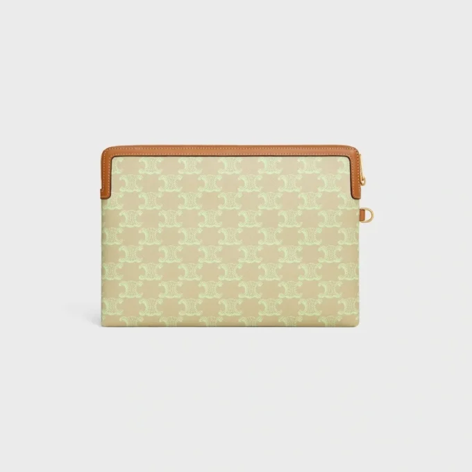 Bolso pequeño con correa de Cuir Triomphe en toile Triomphe y piel de becerro Bolso pequeño con correa de Cuir Triomphe en toile Triomphe y piel de becerro