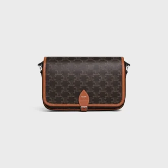 Bolso pequeño Folco Messenger en Triomphe Canvas y piel de becerro