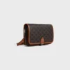 Bolso pequeño Folco Messenger en Triomphe Canvas y piel de becerro Bolso pequeño Folco Messenger en Triomphe Canvas y piel de becerro
