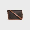 Bolso pequeño Folco Messenger en Triomphe Canvas y piel de becerro Bolso pequeño Folco Messenger en Triomphe Canvas y piel de becerro