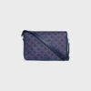 Bolso pequeño Folco Messenger en Triomphe Canvas y piel de becerro Bolso pequeño Folco Messenger en Triomphe Canvas y piel de becerro