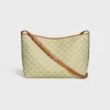 Bolso shopper blando en Triomphe Canvas y piel de becerro