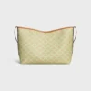 Bolso shopper blando en Triomphe Canvas y piel de becerro