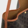 Bolso shopper blando en Triomphe Canvas y piel de becerro Bolso shopper blando en Triomphe Canvas y piel de becerro