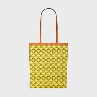 Bolso shopper plano mediano en Triomphe Canvas