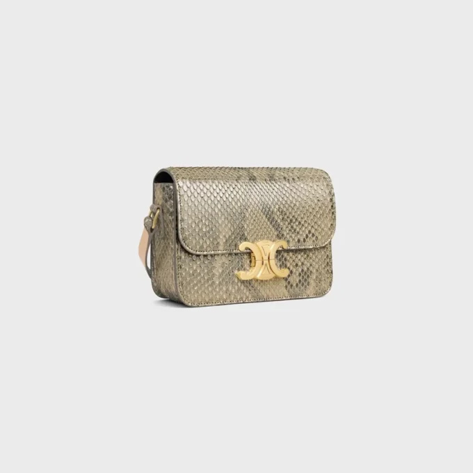 Bolso Teen Triomphe en pitón nacarado Bolso Teen Triomphe en pitón nacarado