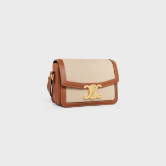 Bolso Teen Triomphe en tejido y piel de becerro
