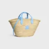 Bolso Teen Triomphe Panier en hojas de palma y piel de becerro