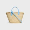 Bolso Teen Triomphe Panier en hojas de palma y piel de becerro