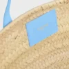 Bolso Teen Triomphe Panier en hojas de palma y piel de becerro