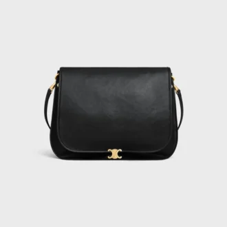 Bolso Triomphe Besace suave en piel de cordero flexible y brillante