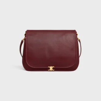 Bolso Triomphe Besace suave en piel de cordero flexible y brillante