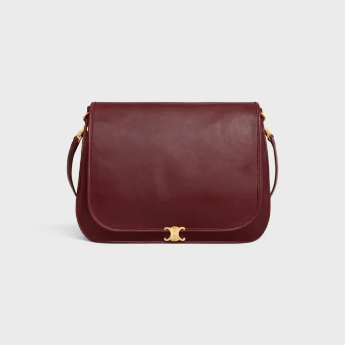 Bolso Triomphe Besace suave en piel de cordero flexible y brillante Bolso Triomphe Besace suave en piel de cordero flexible y brillante