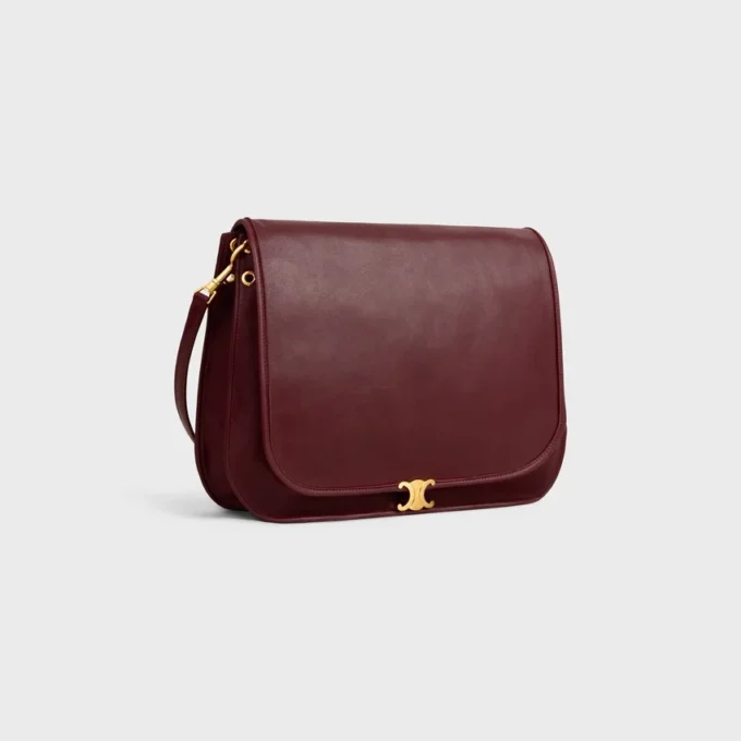 Bolso Triomphe Besace suave en piel de cordero flexible y brillante Bolso Triomphe Besace suave en piel de cordero flexible y brillante